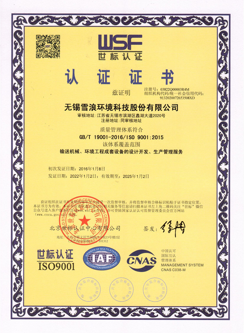 Qualification Class - ISO 9001